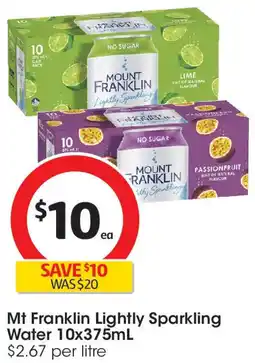 Coles Mt Franklin Lightly Sparkling Water offer