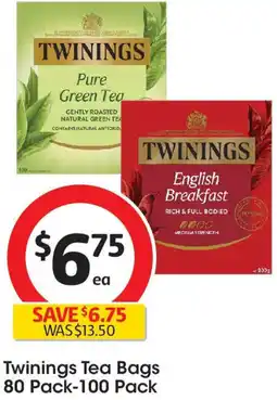 Coles Twinings Tea Bags offer