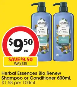 Coles Herbal Essences Bio Renew Shampoo or Conditioner offer