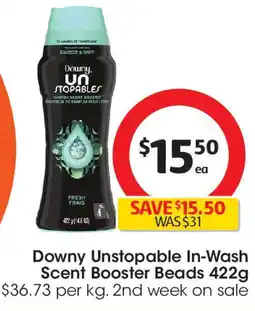 Coles Downy Unstopable In-Wash Scent Booster Beads offer