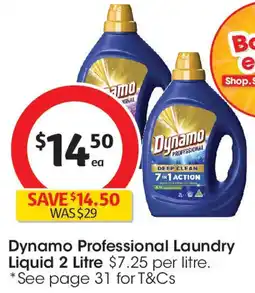 Coles Dynamo Professional Laundry Liquid offer