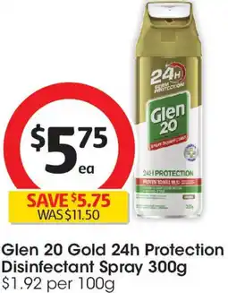 Coles Glen 20 Gold 24h Protection Disinfectant Spray offer