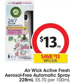 Coles Air Wick Active Fresh Aerosol-Free Automatic Spray offer