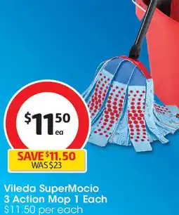 Coles Vileda SuperMocio 3 Action Mop offer