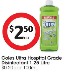 Coles Coles Ultra Hospital Grade Disinfectant offer