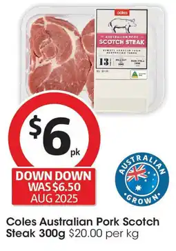 Coles Coles Australian Pork Scotch Steak offer
