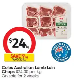 Coles Coles Australian Lamb Loin Chops offer
