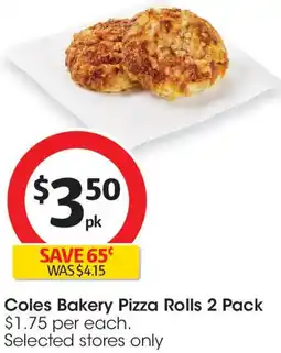 Coles Coles Bakery Pizza Rolls offer