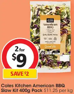 Coles Coles Kitchen American BBQ Slaw Kit offer