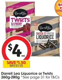 Coles Darrell Lea Liquorice or Twists offer