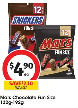 Coles Mars Chocolate Fun Size offer