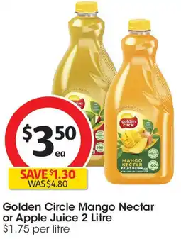 Coles Golden Circle Mango Nectar or Apple Juice offer