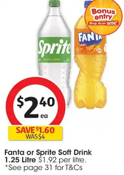 Coles Fanta or Sprite Soft Drink offer