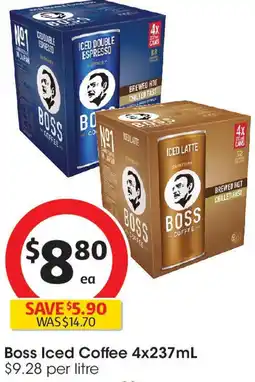 Coles Boss Iced Coffee offer