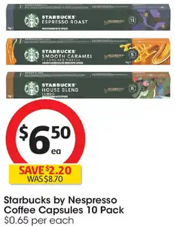 Coles Starbucks by Nespresso Coffee Capsules offer