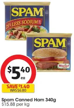 Coles Spam Canned Ham offer