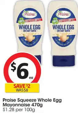Coles Praise Squeeze Whole Egg Mayonnaise offer