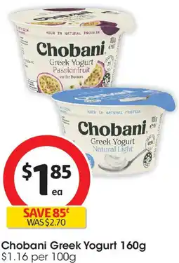 Coles Chobani Greek Yogurt offer