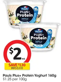 Coles Pauls Plus+ Protein Yoghurt offer