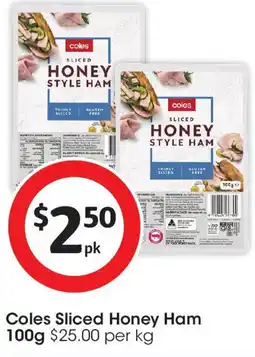 Coles Coles Sliced Honey Ham offer