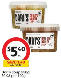 Coles Dari's Soup offer