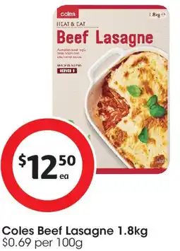 Coles Coles Beef Lasagne offer