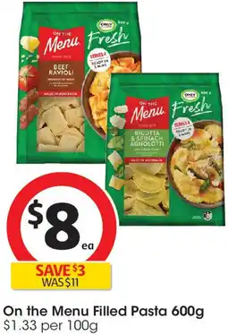 Coles On the Menu Filled Pasta offer