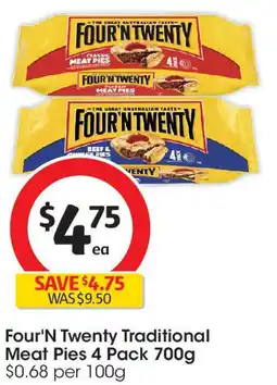 Coles Four'N Twenty Traditional Meat Pies offer