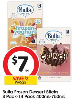 Coles Bulla Frozen Dessert Sticks offer