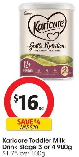 Coles Karicare Toddler Milk Drink Stage 3 or 4 offer