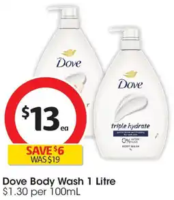 Coles Dove Body Wash offer