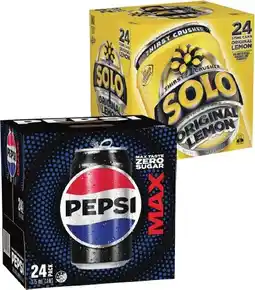 IGA Pepsi, Solo or Schweppes 24x375mL Selected Varieties offer