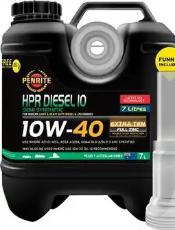 SuperCheap Auto Penrite HPR DIESEL 10 10W-40 7L Engine Oil offer