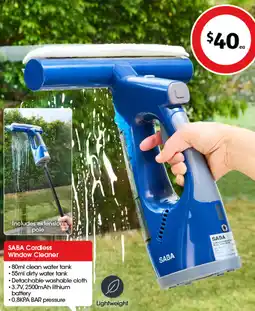 Coles SABA Cordless Window Cleaner offer