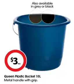 Coles Queen Plastic Bucket Metal offer