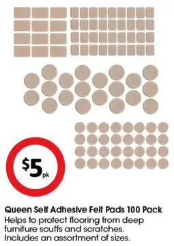 Coles Queen Self Adhesive Felt Pads offer