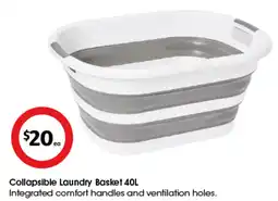 Coles Collapsible Laundry Basket offer