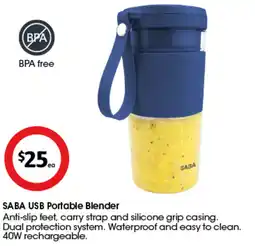 Coles SABA USB Portable Blender offer