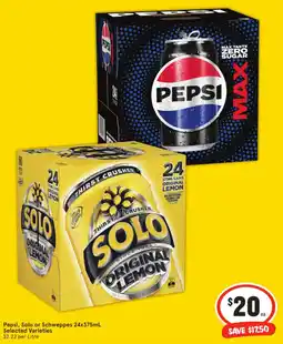 IGA Pepsi, Solo or Schweppes offer