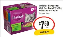 IGA Whiskas Favourites Wet Cat Food offer