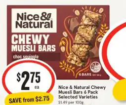 IGA Nice & Natural Chewy Muesli Bars offer