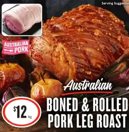 IGA Boned & rolled pork leg roast offer