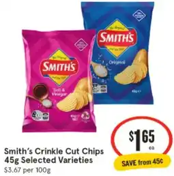 IGA Smith's Crinkle Cut Chips offer