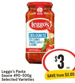 IGA Leggo's Pasta Sauce offer