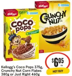 IGA Kellogg's Coco Pops Crunchy Nut Corn Flakes or Just Right offer