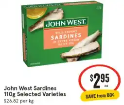 IGA John West Sardines offer