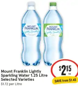 IGA Mount Franklin Lightly Sparkling Water offer