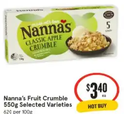 IGA Nanna's Fruit Crumble offer