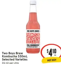 IGA Two Boys Brew Kombucha offer