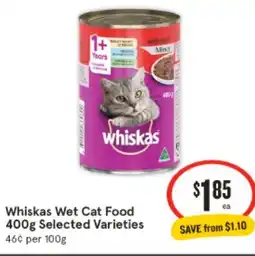 IGA Whiskas Wet Cat Food offer